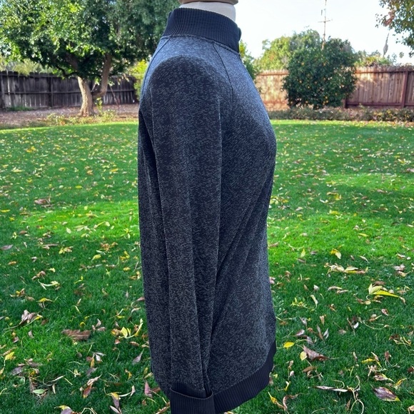 Lululemon Rest Less Half Zip Pullover Seamless | Black Dark Cast Grey | Size 12 - Picture 6 of 12